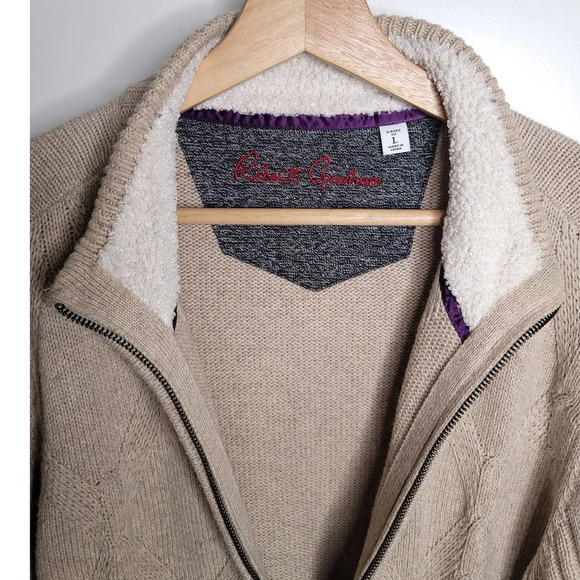 Robert Graham Designs Men's Bayswater Size L Full Zip Sweater - Picture 7 of 10